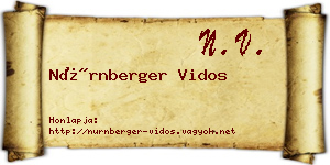 Nürnberger Vidos névjegykártya